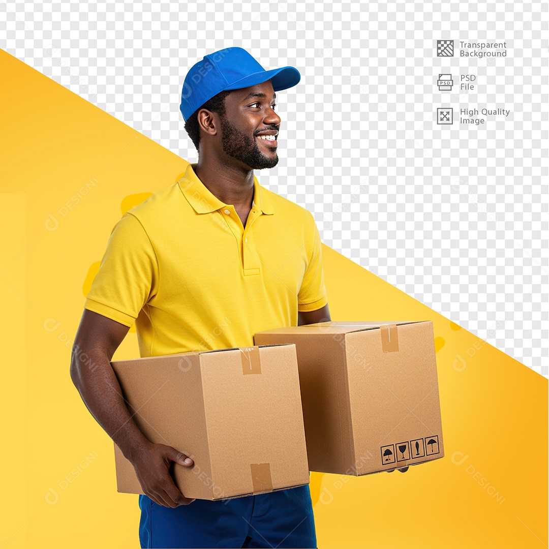 Homem Com Roupa de Carteiro Para Composição PSD