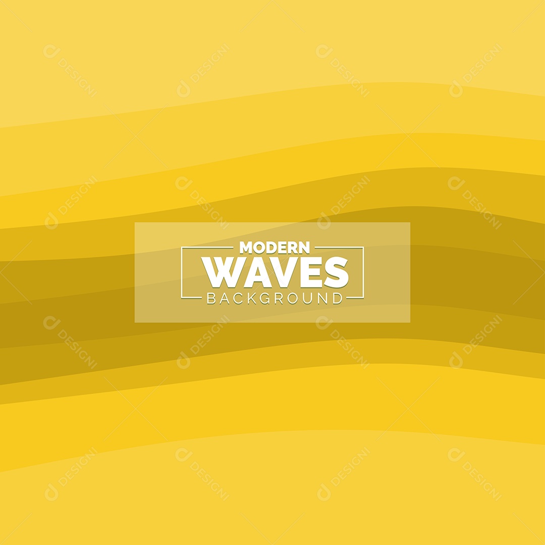 Plano de Fundo Ondas Modernas Amarelo Ilustração Vetor EPS
