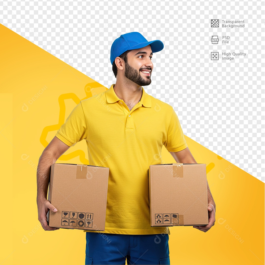 Homem Com Roupa de Carteiro Para Composição PSD