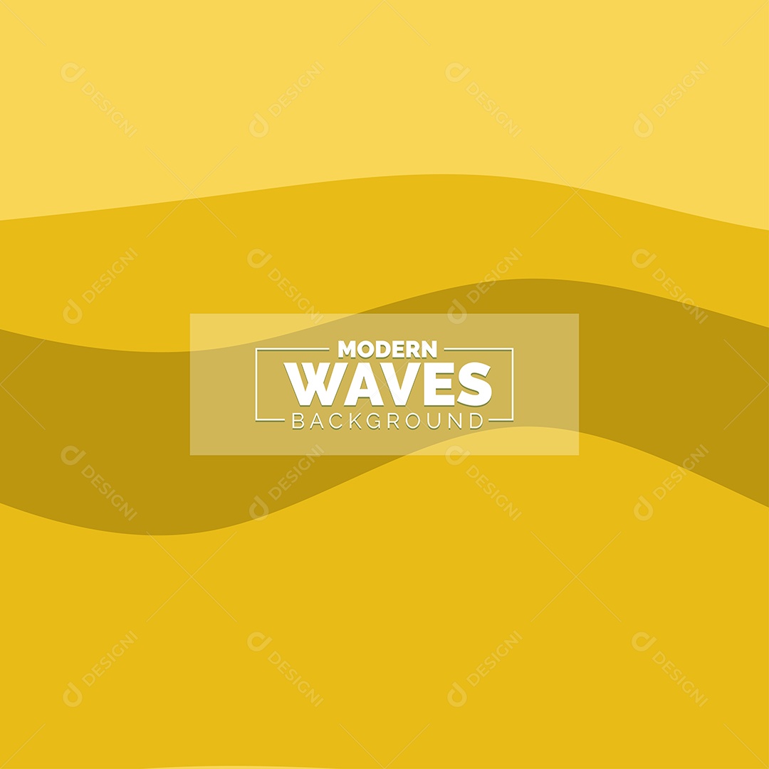 Plano de Fundo Ondas Modernas Amarelo Ilustração Vetor EPS