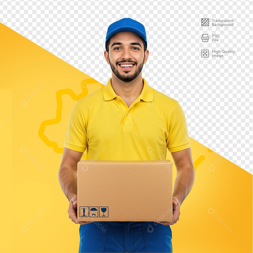 Homem Com Roupa de Carteiro Para Composição PSD