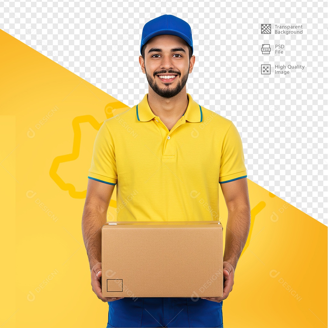 Homem Com Roupa de Carteiro Para Composição PSD