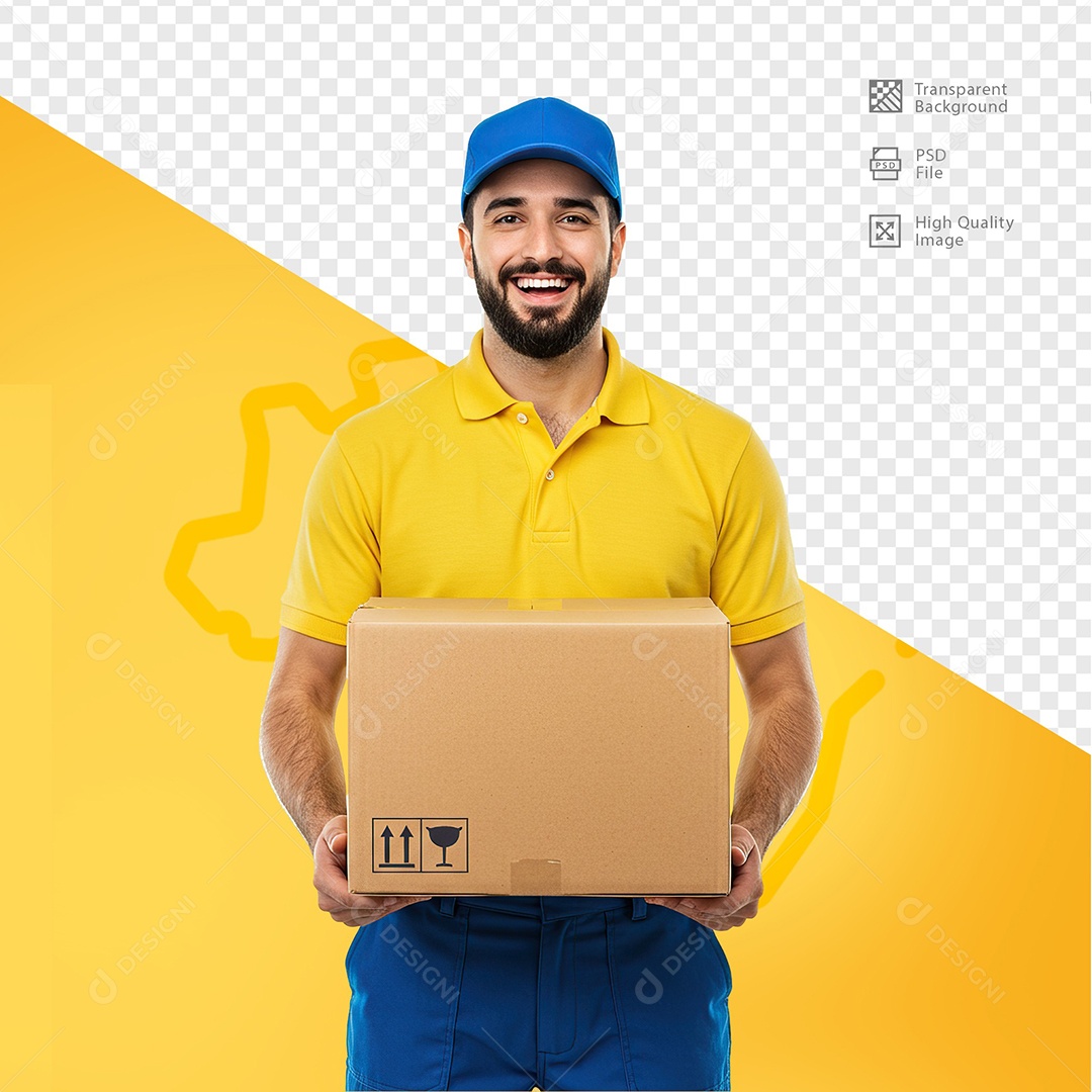 Homem Com Roupa de Carteiro Para Composição PSD