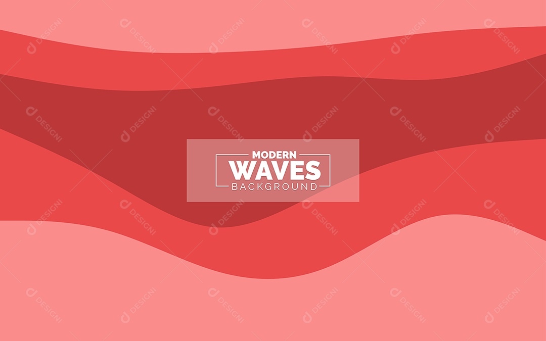 Plano de Fundo Ondas Modernas Vermelho Ilustração Vetor EPS
