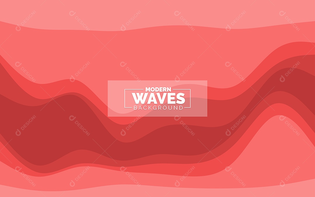 Plano de Fundo Ondas Modernas Vermelho Ilustração Vetor EPS