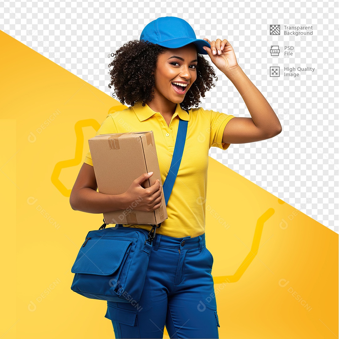 Homem Com Roupa de Carteiro Para Composição PSD