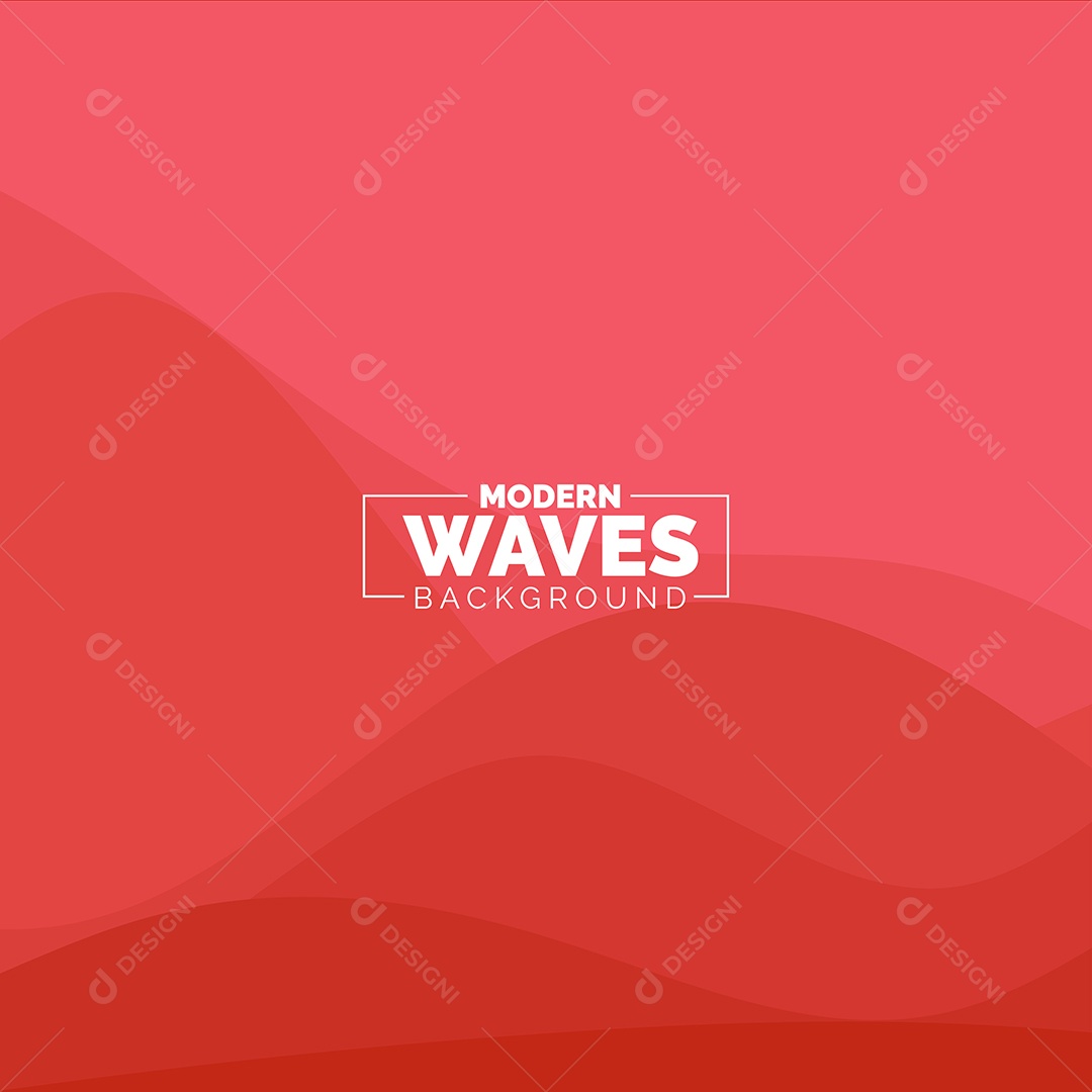 Plano de Fundo Ondas Modernas Vermelho Ilustração Vetor EPS