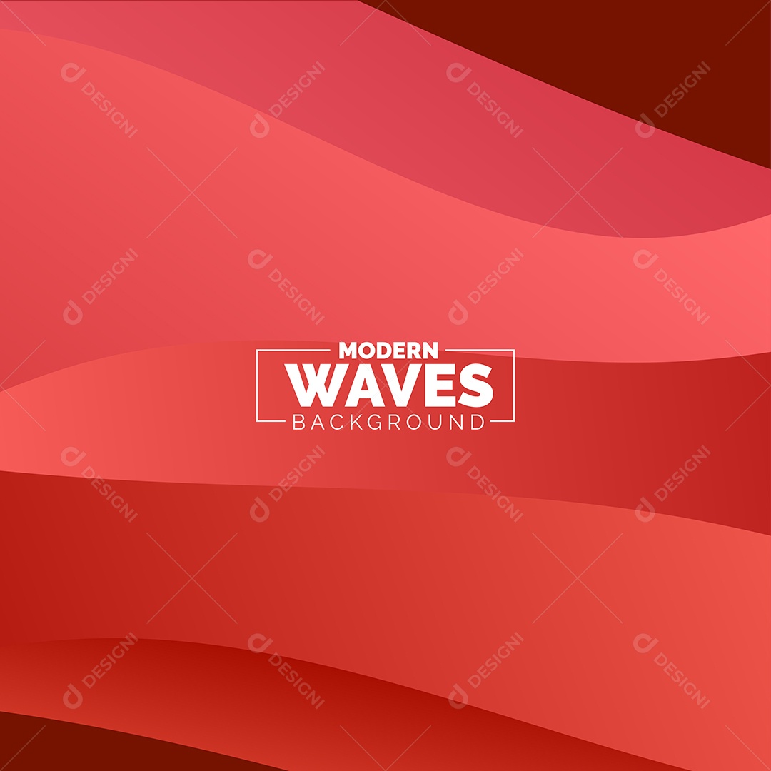 Plano de Fundo Ondas Modernas Vermelho Ilustração Vetor EPS