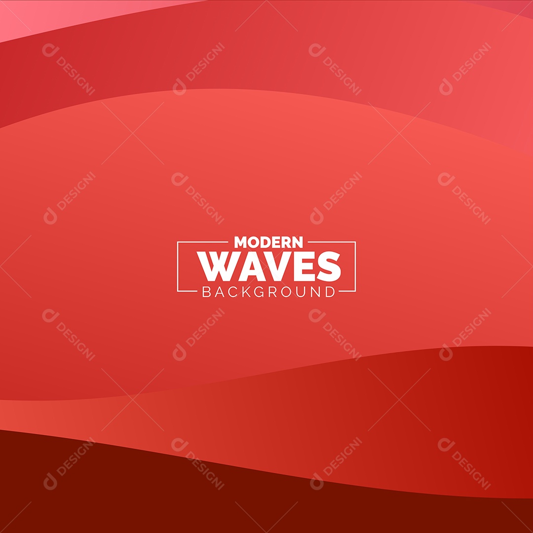 Plano de Fundo Ondas Modernas Vermelho Ilustração Vetor EPS