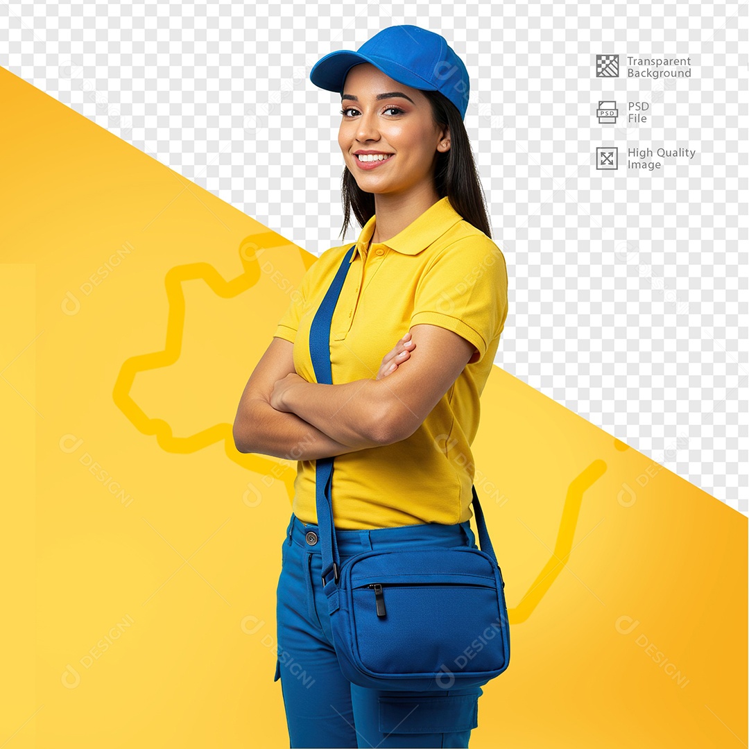 Homem Com Roupa de Carteiro Para Composição PSD