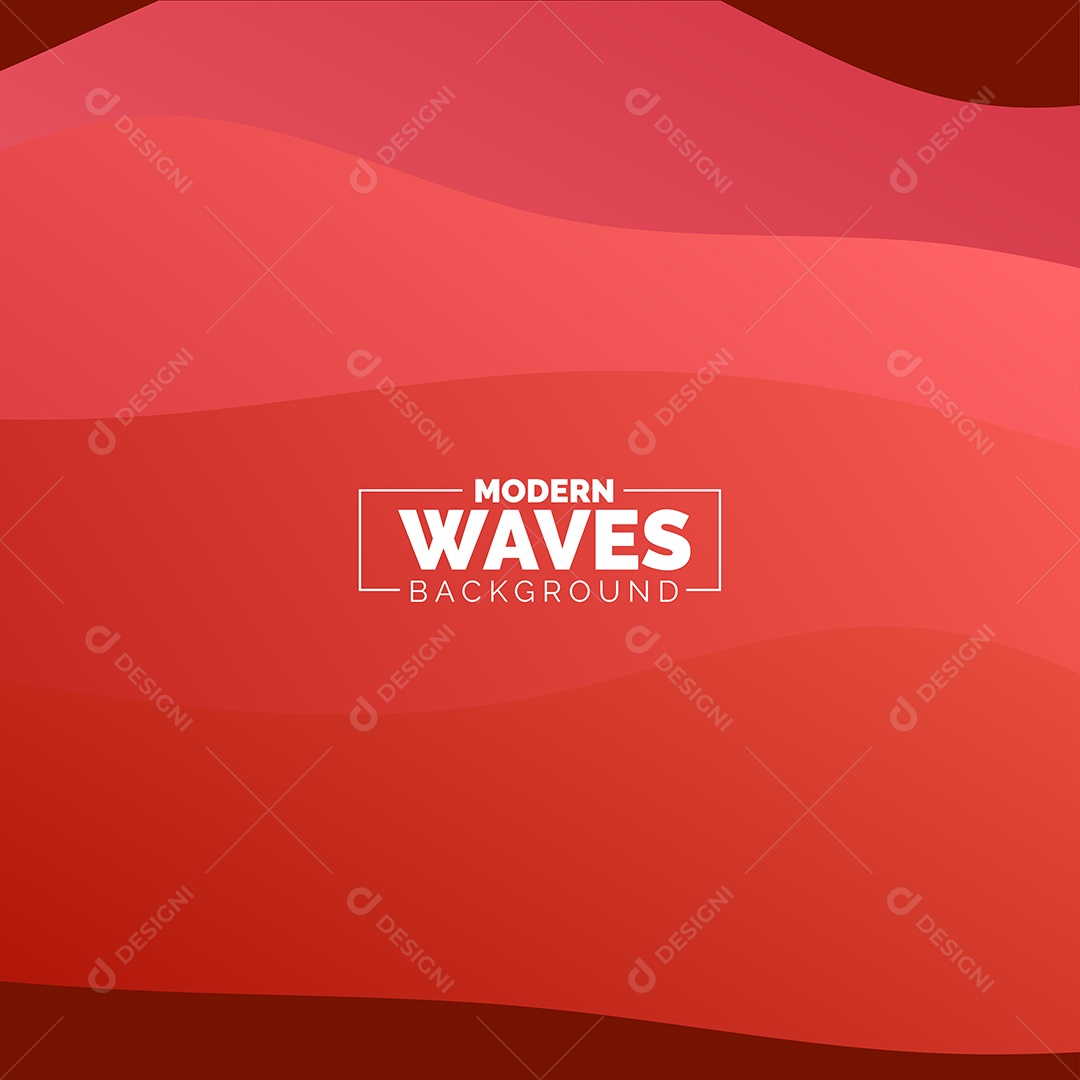 Plano de Fundo Ondas Modernas Vermelho Ilustração Vetor EPS