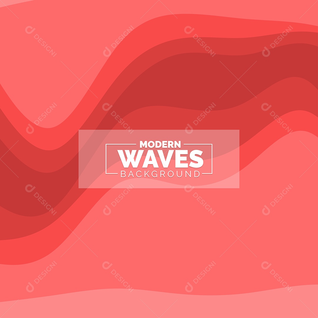 Plano de Fundo Ondas Modernas Vermelho Ilustração Vetor EPS