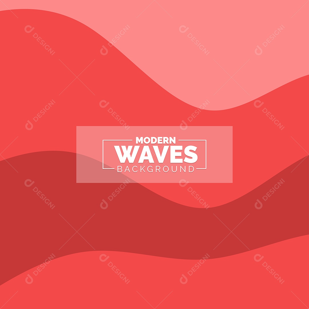 Plano de Fundo Ondas Modernas Vermelho Ilustração Vetor EPS