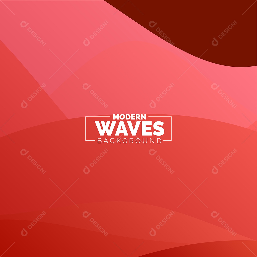 Plano de Fundo Ondas Modernas Vermelho Ilustração Vetor EPS