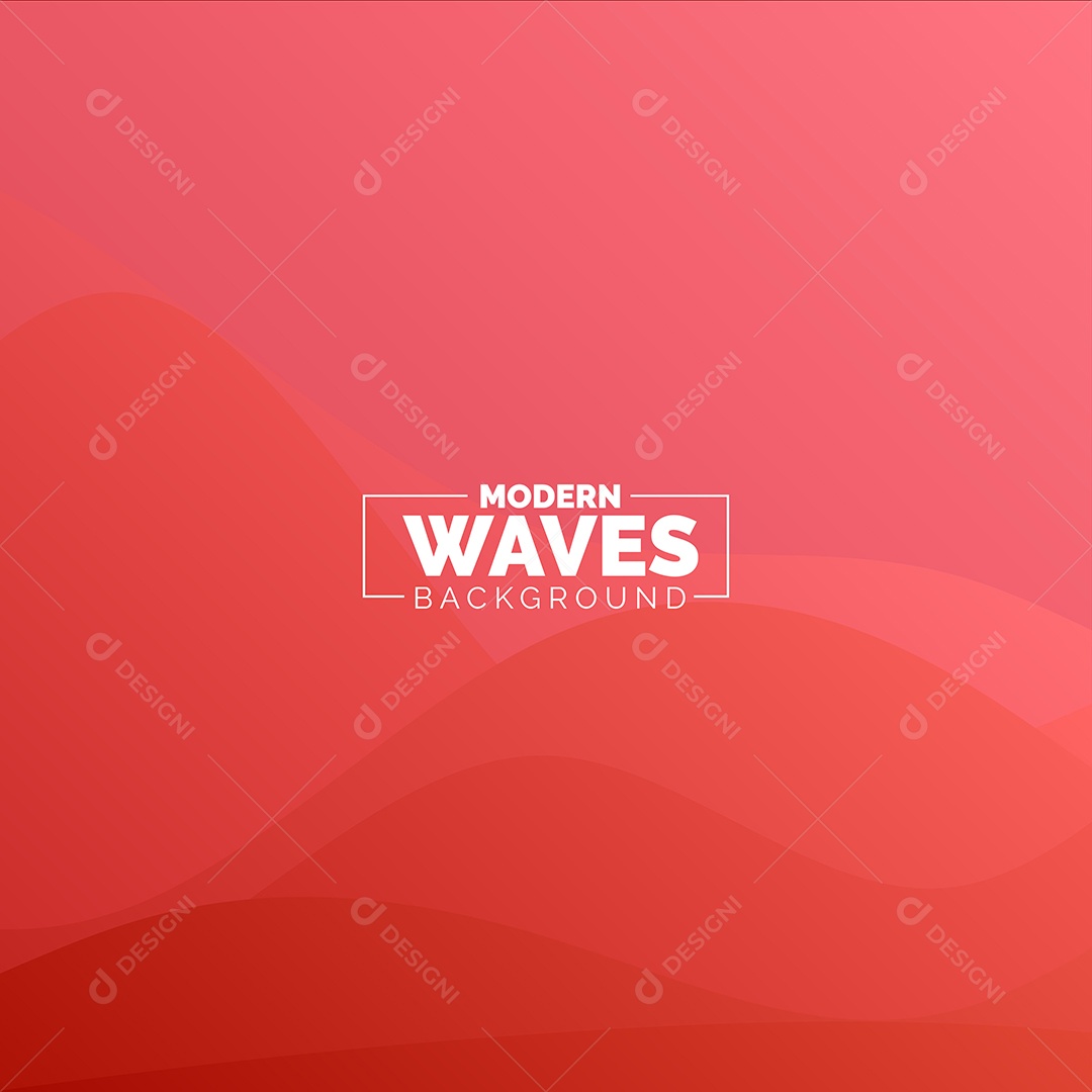 Plano de Fundo Ondas Modernas Vermelho Ilustração Vetor EPS