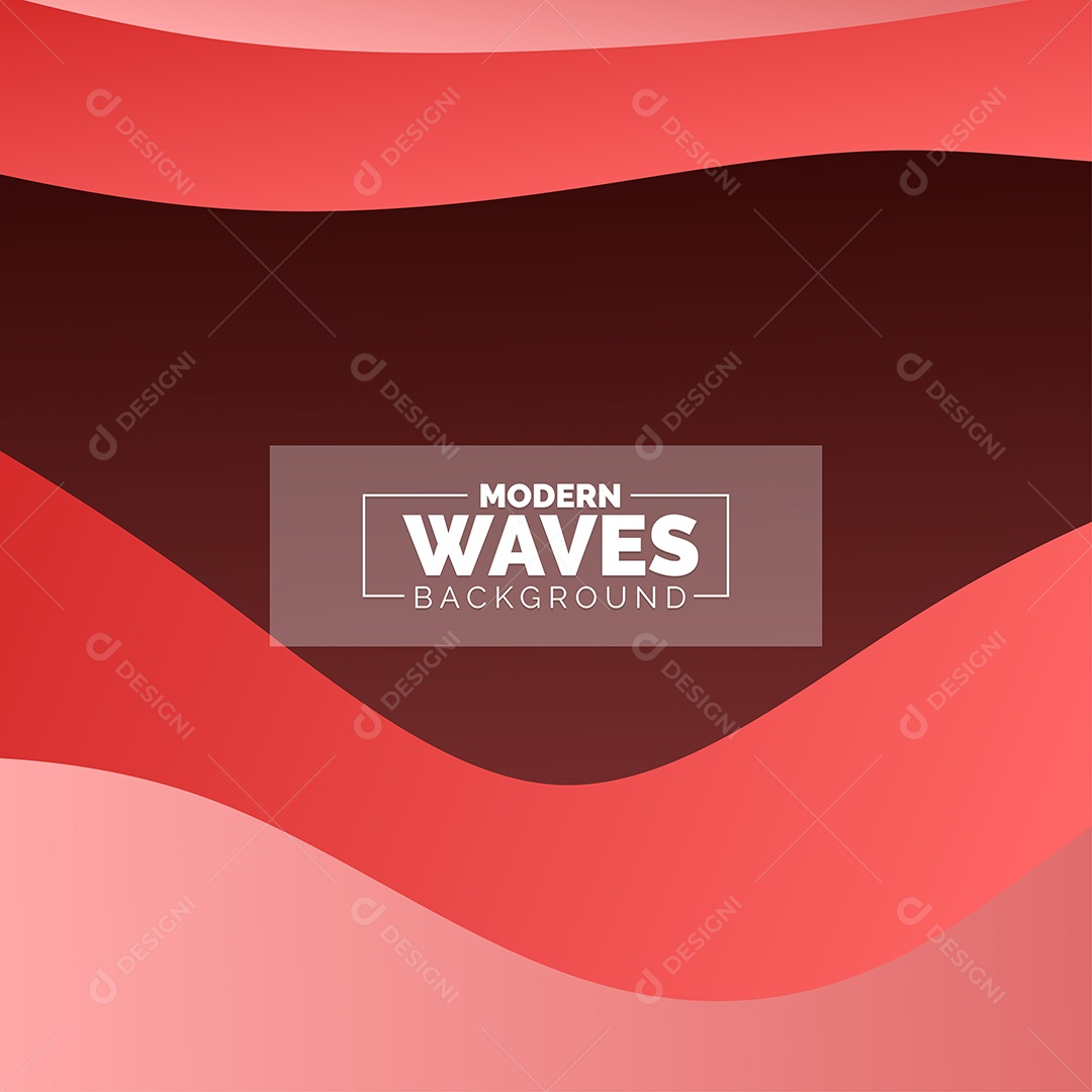 Plano de Fundo Ondas Modernas Vermelho Ilustração Vetor EPS