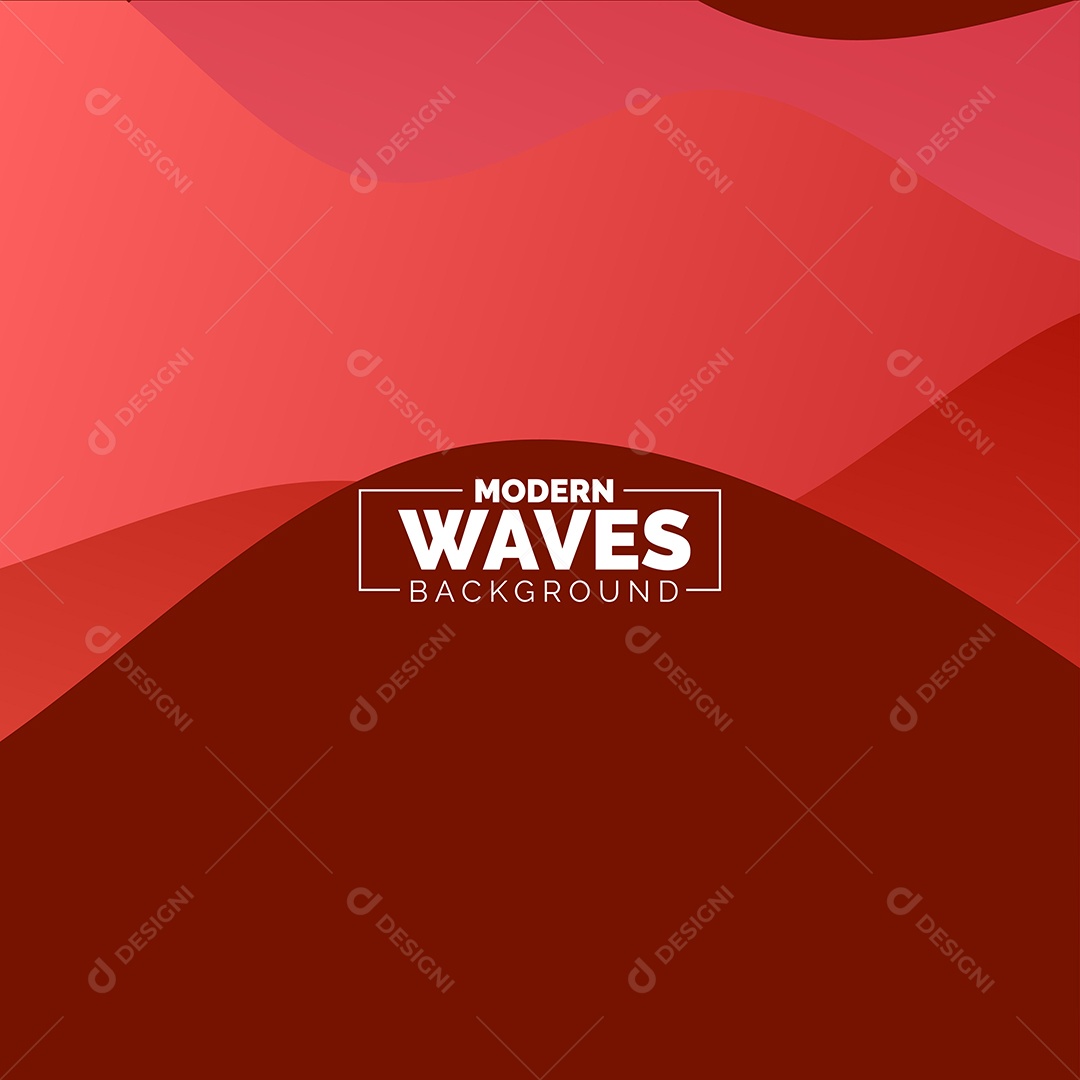 Plano de Fundo Ondas Modernas Vermelho Ilustração Vetor EPS