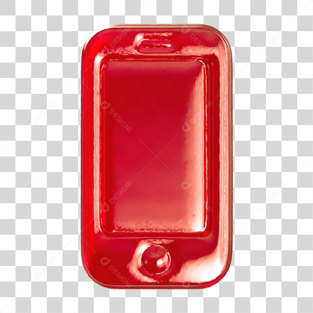 Ícone 3D Aparelho Celular PNG Transparente