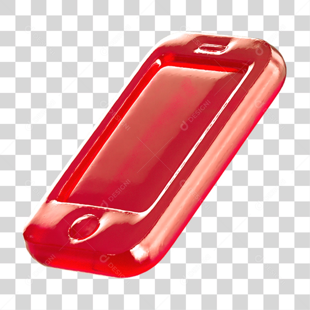 Ícone 3D Aparelho Celular PNG Transparente