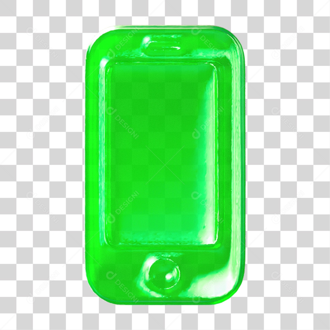 Ícone 3D Aparelho Celular PNG Transparente