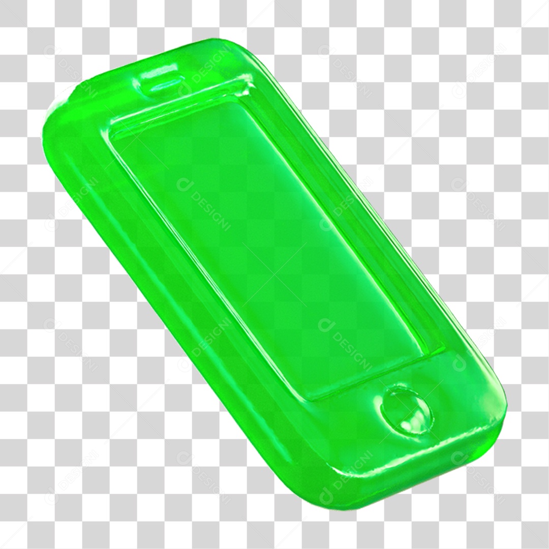 Ícone 3D Aparelho Celular PNG Transparente