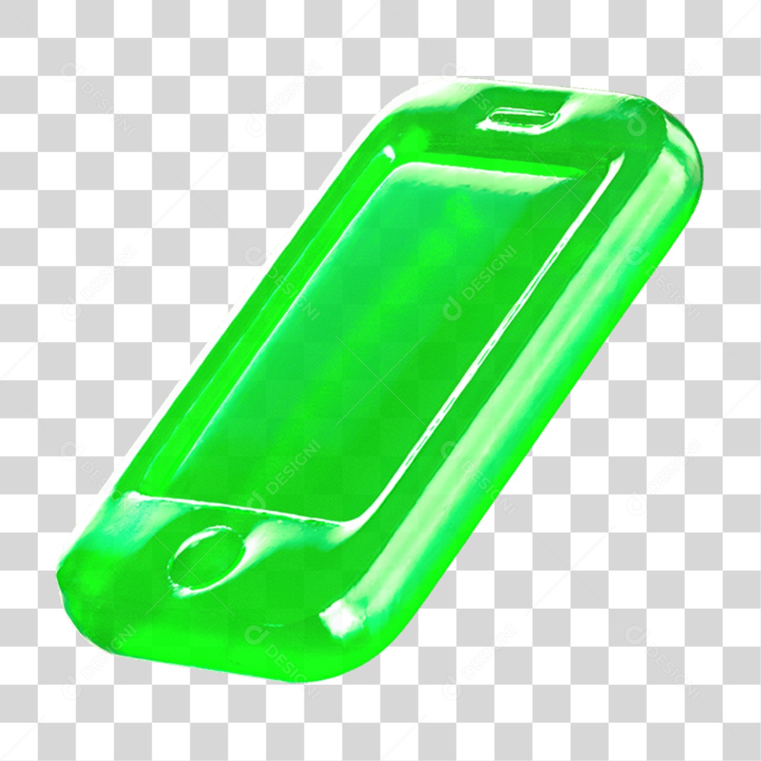 Ícone 3D Aparelho Celular PNG Transparente