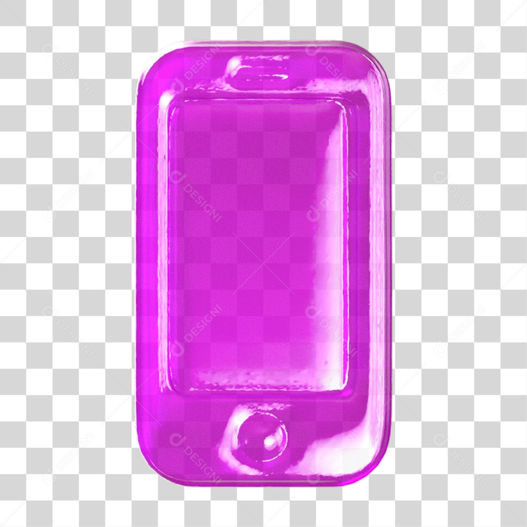 Ícone 3D Aparelho Celular PNG Transparente
