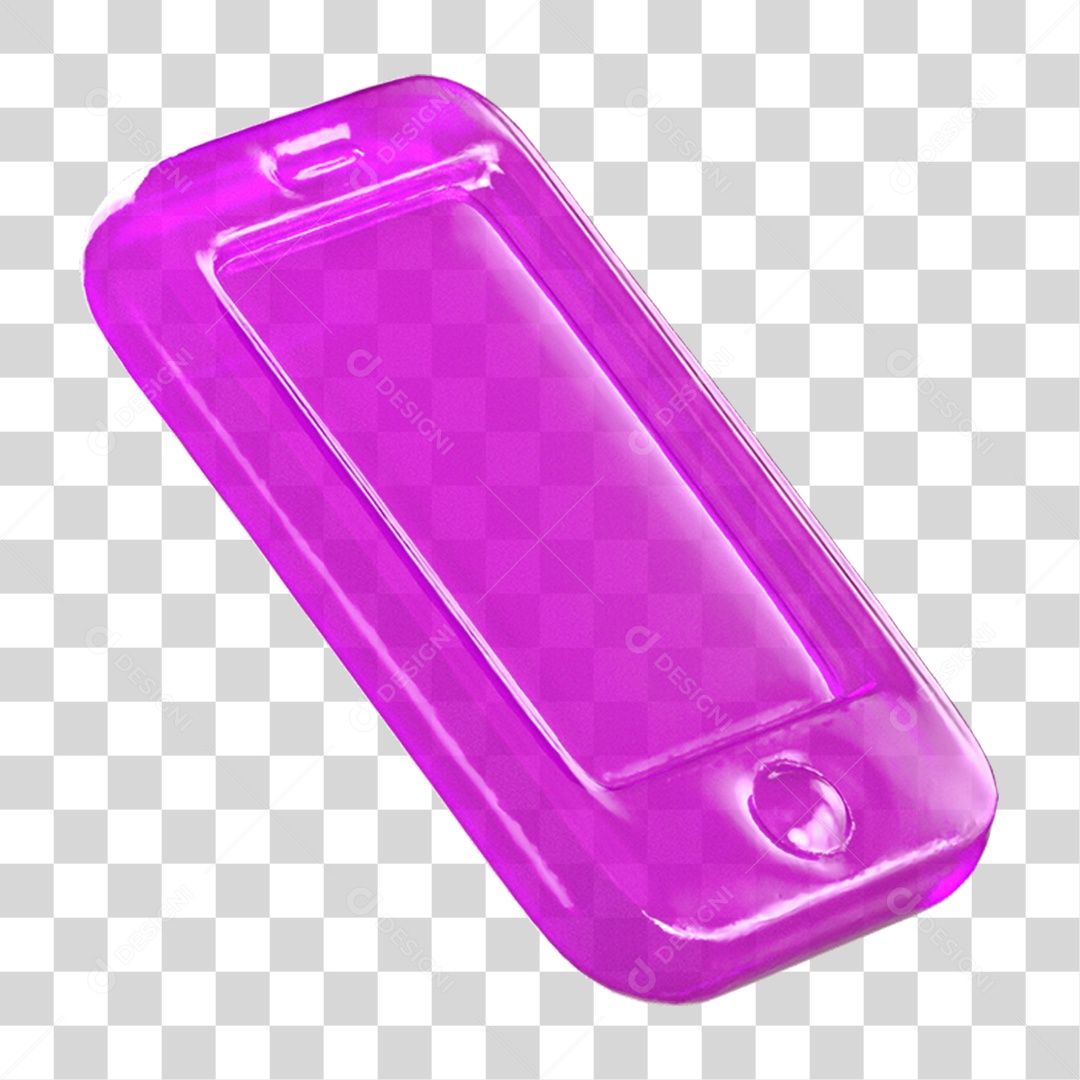 Ícone 3D Aparelho Celular PNG Transparente