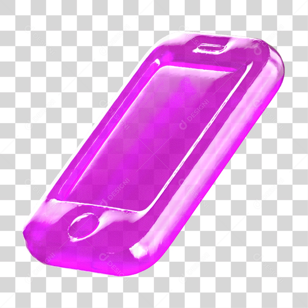 Ícone 3D Aparelho Celular PNG Transparente