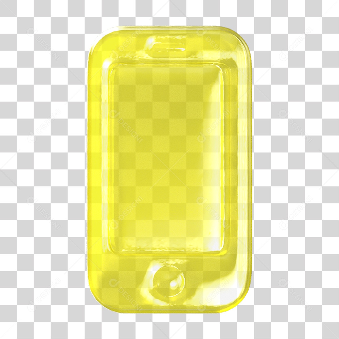 Ícone 3D Aparelho Celular PNG Transparente