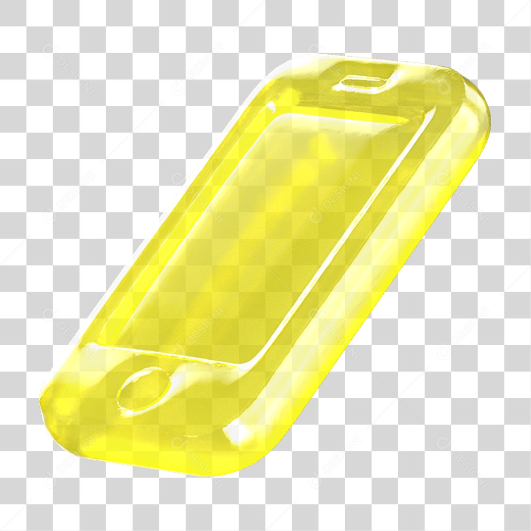 Ícone 3D Aparelho Celular PNG Transparente