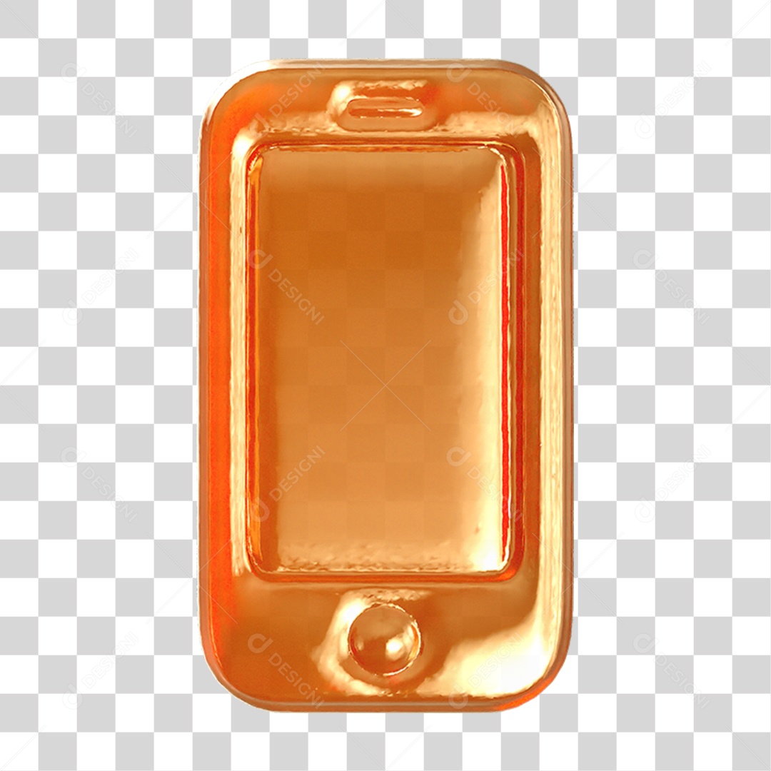 Ícone 3D Aparelho Celular PNG Transparente