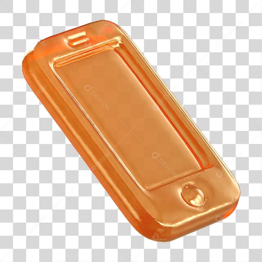Ícone 3D Aparelho Celular PNG Transparente