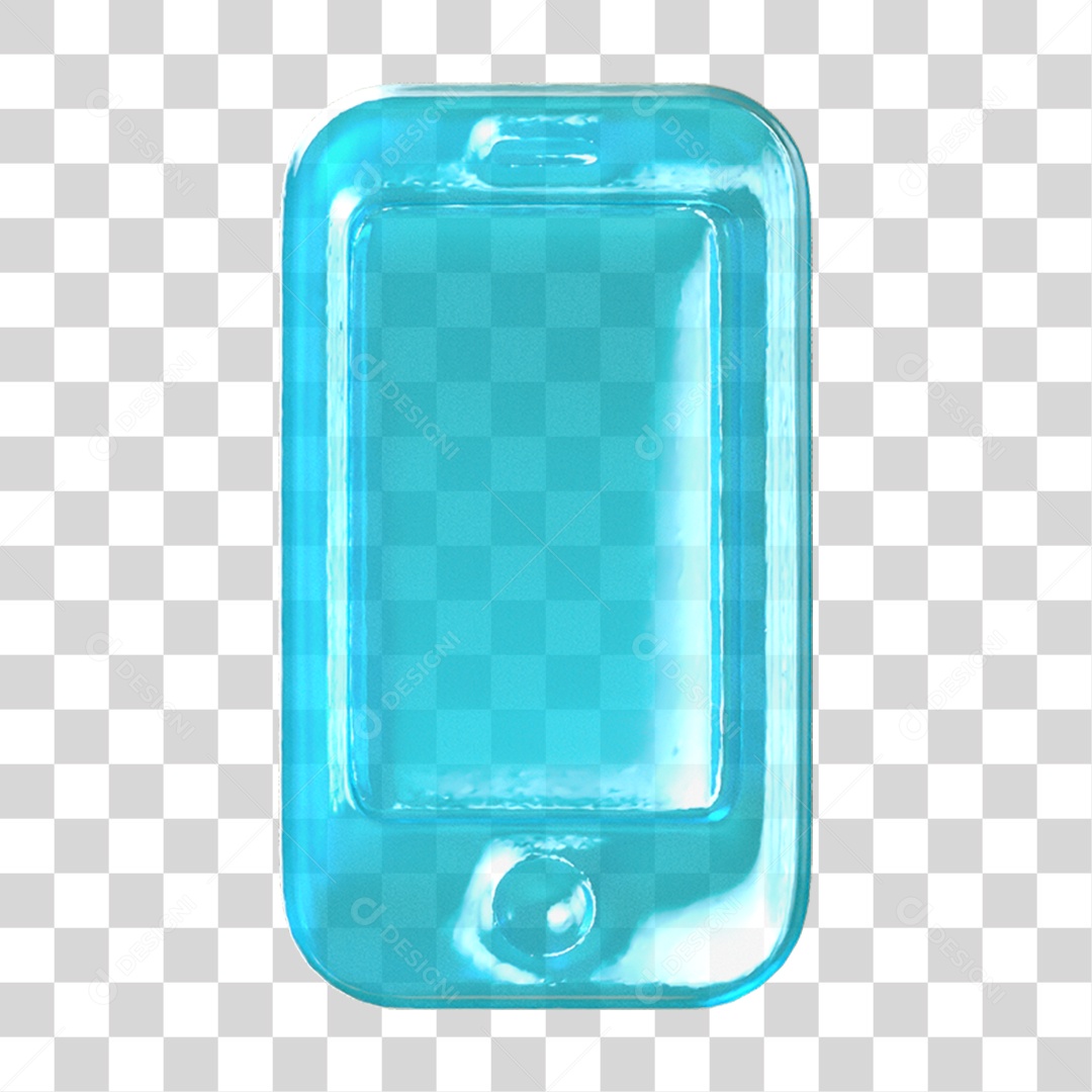 Ícone 3D Aparelho Celular PNG Transparente