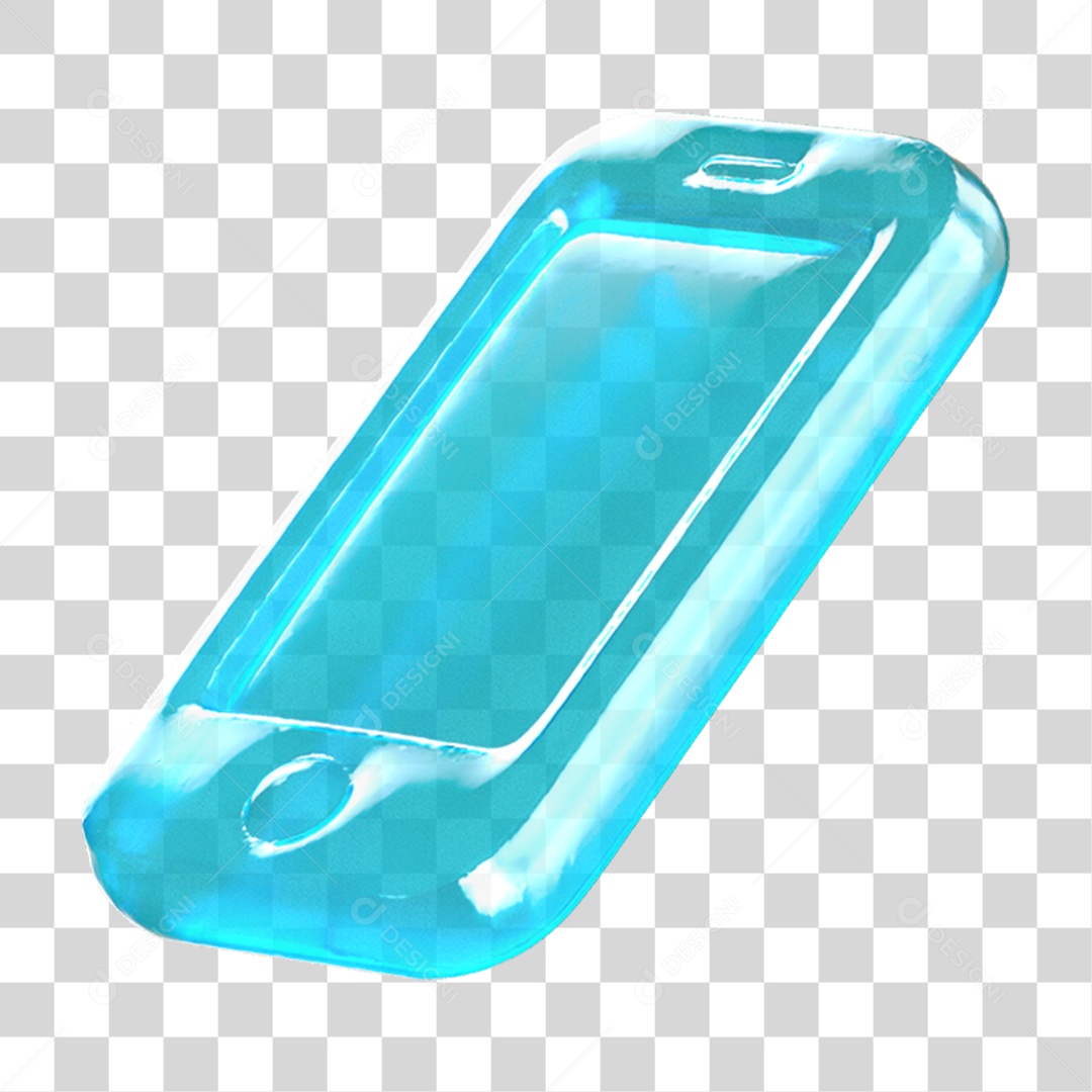 Ícone 3D Aparelho Celular PNG Transparente