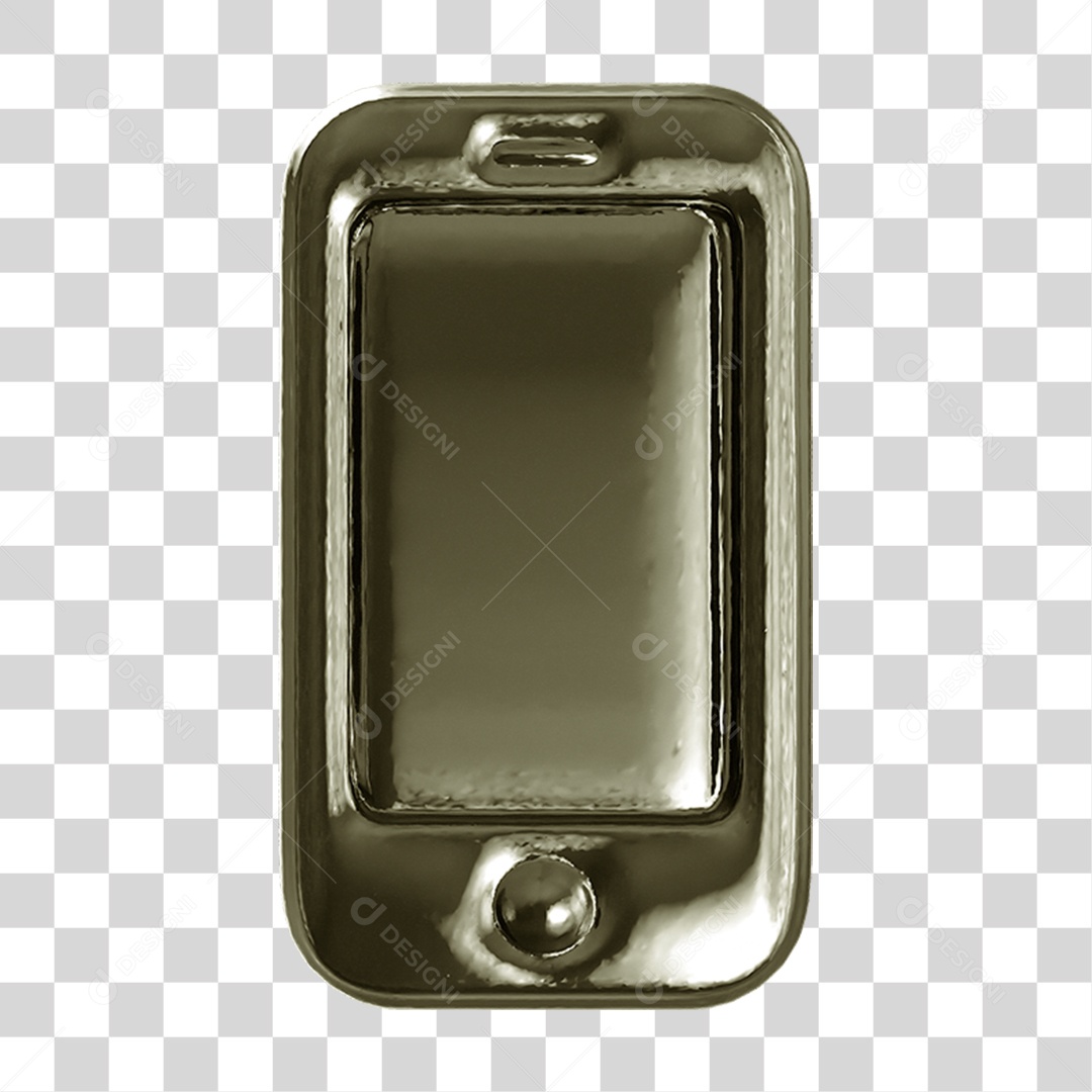 Ícone 3D Aparelho Celular PNG Transparente