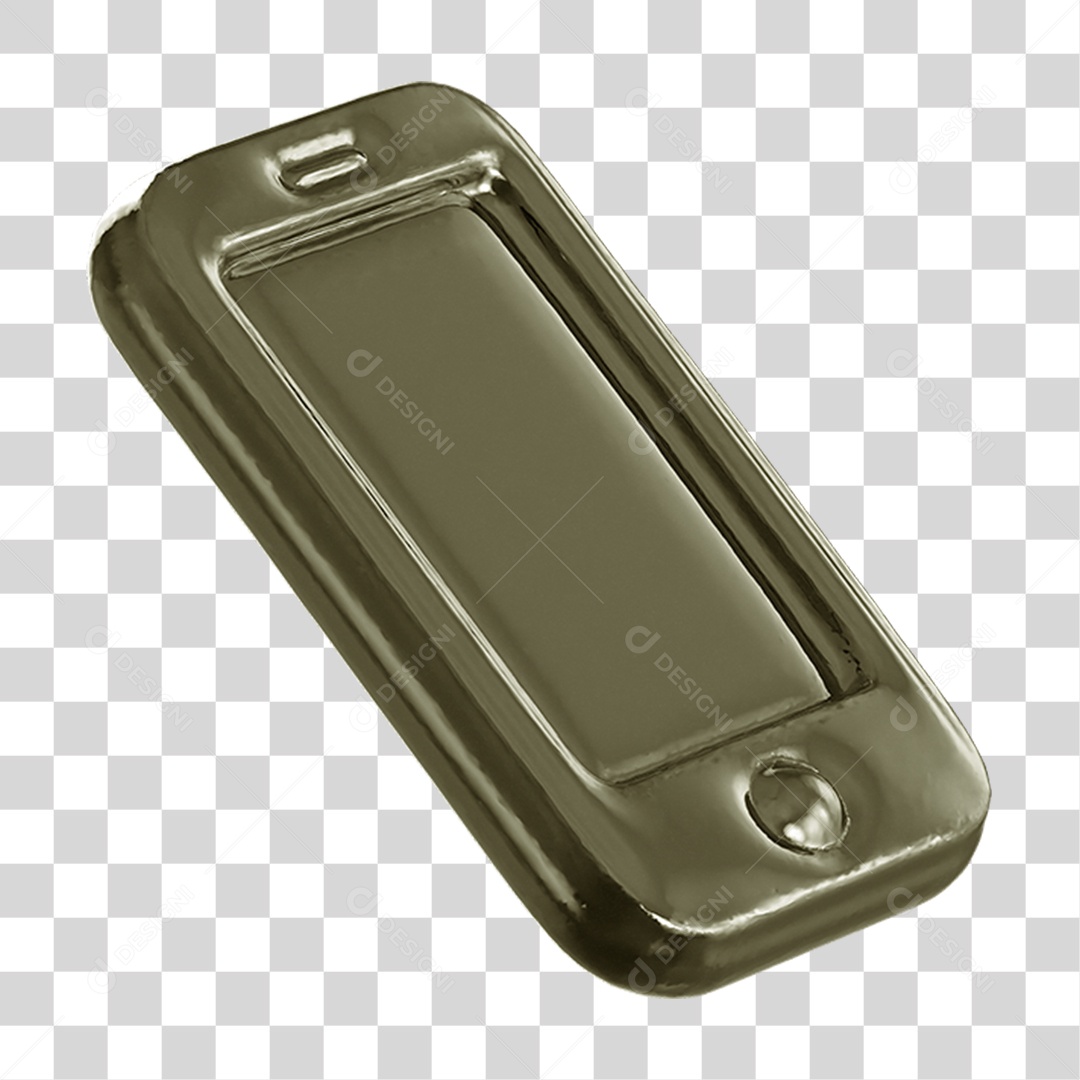 Ícone 3D Aparelho Celular PNG Transparente