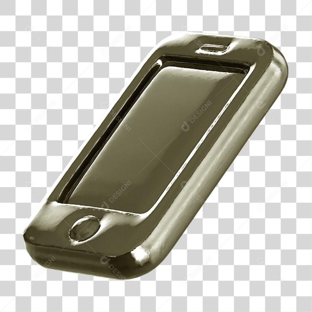 Ícone 3D Aparelho Celular PNG Transparente