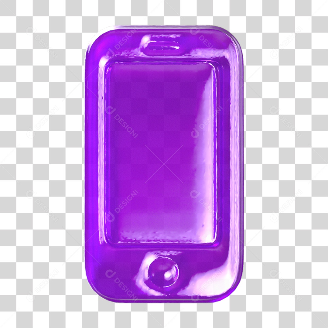 Ícone 3D Aparelho Celular PNG Transparente