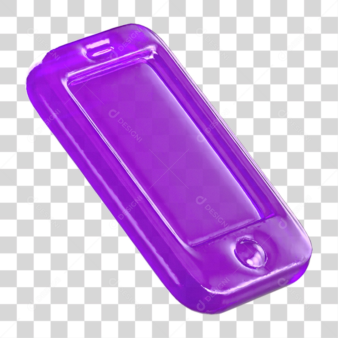 Ícone 3D Aparelho Celular PNG Transparente