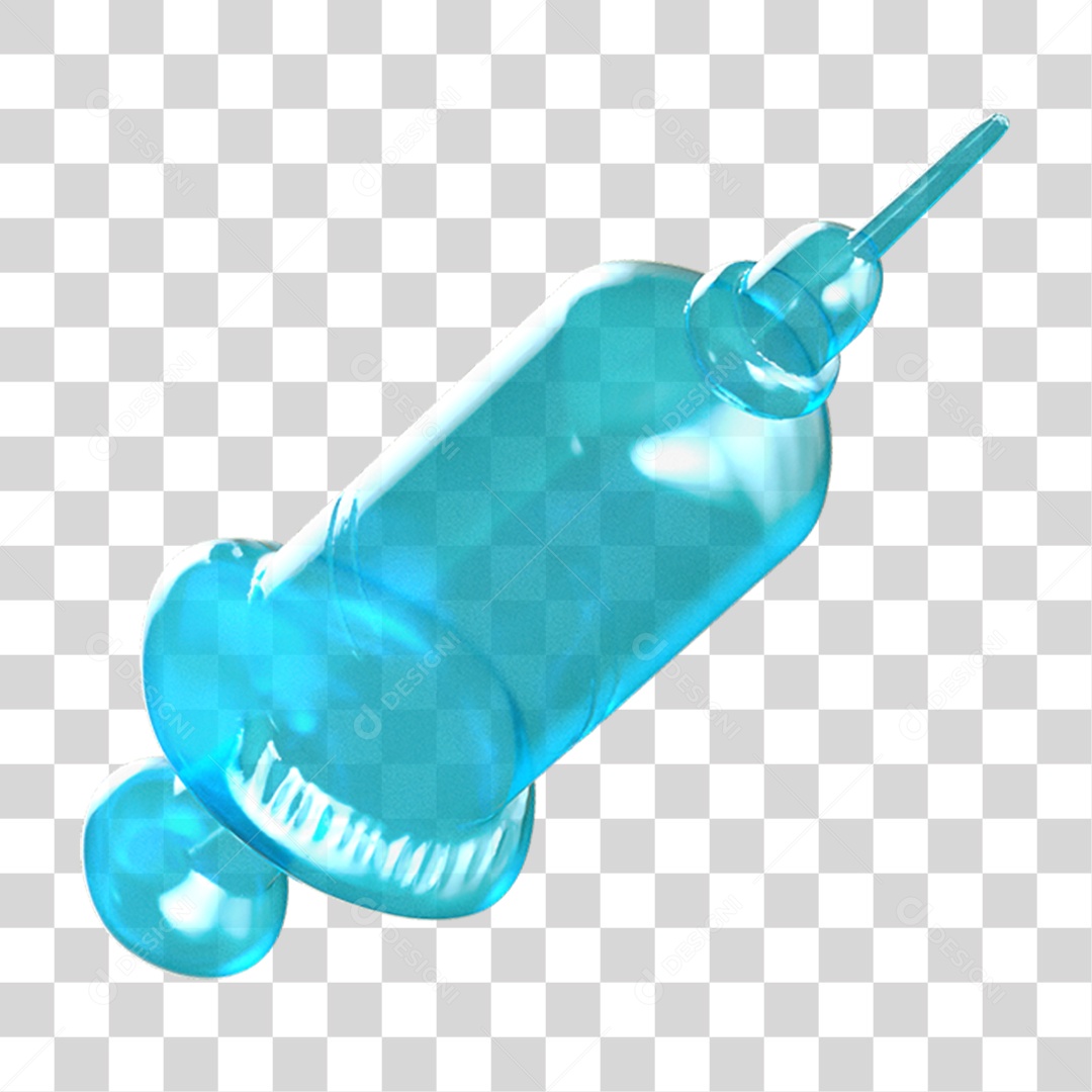 Ícone 3D Seringa Injeção PNG Transparente