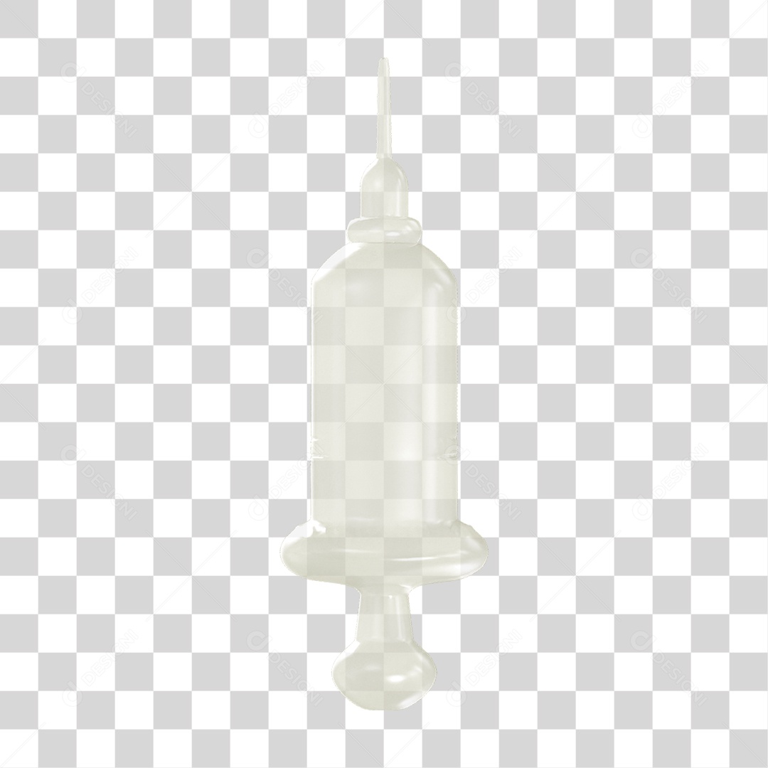 Ícone 3D Seringa Injeção PNG Transparente