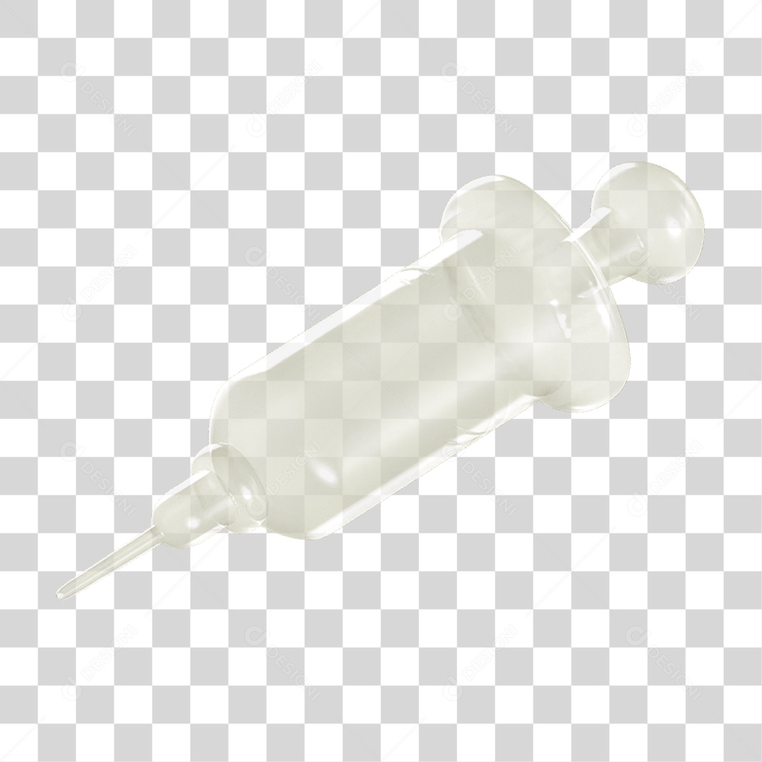 Ícone 3D Seringa Injeção PNG Transparente