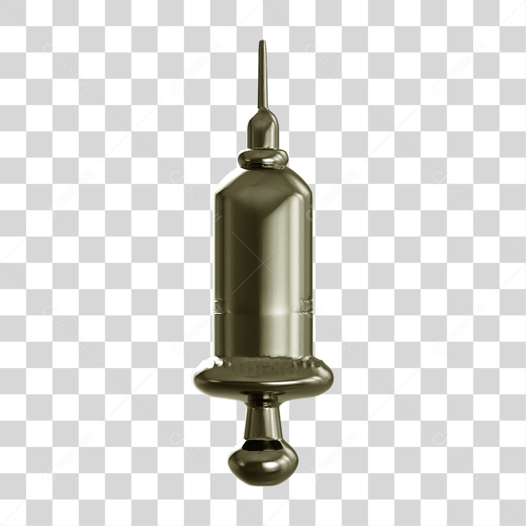 Ícone 3D Seringa Injeção PNG Transparente