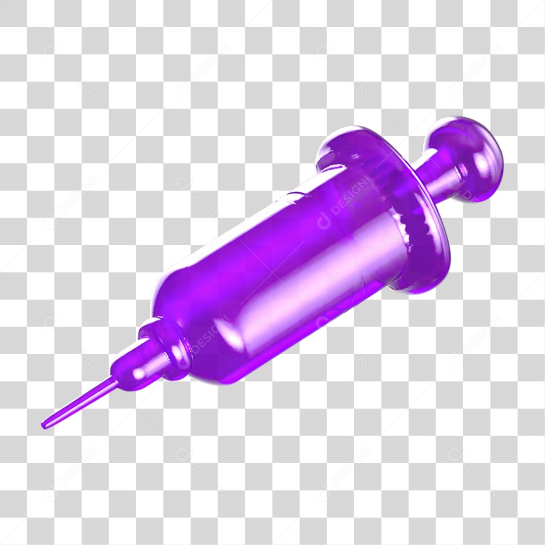 Ícone 3D Seringa Injeção PNG Transparente