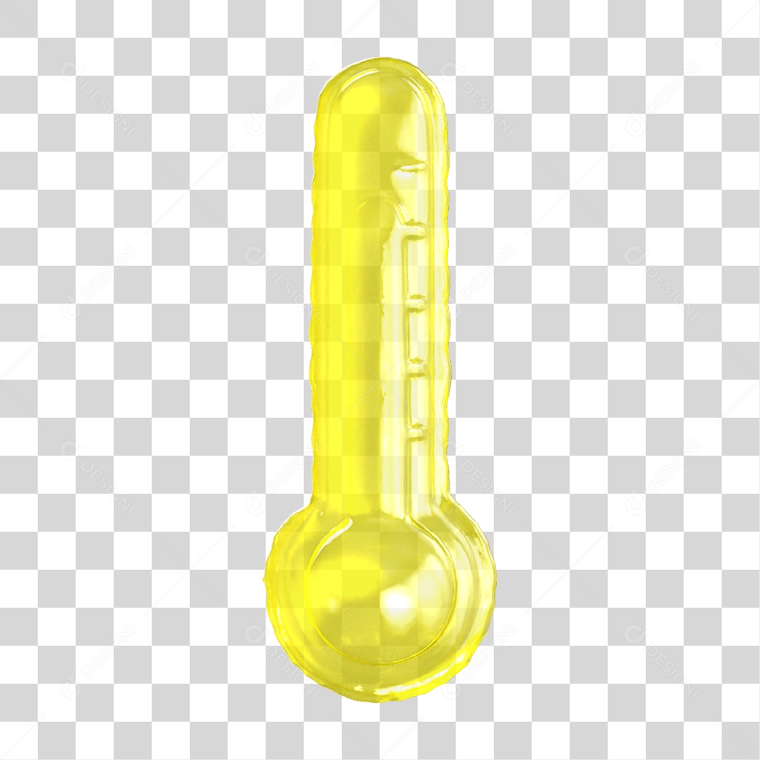 Ícone 3D Termômetro Medidor PNG Transparente