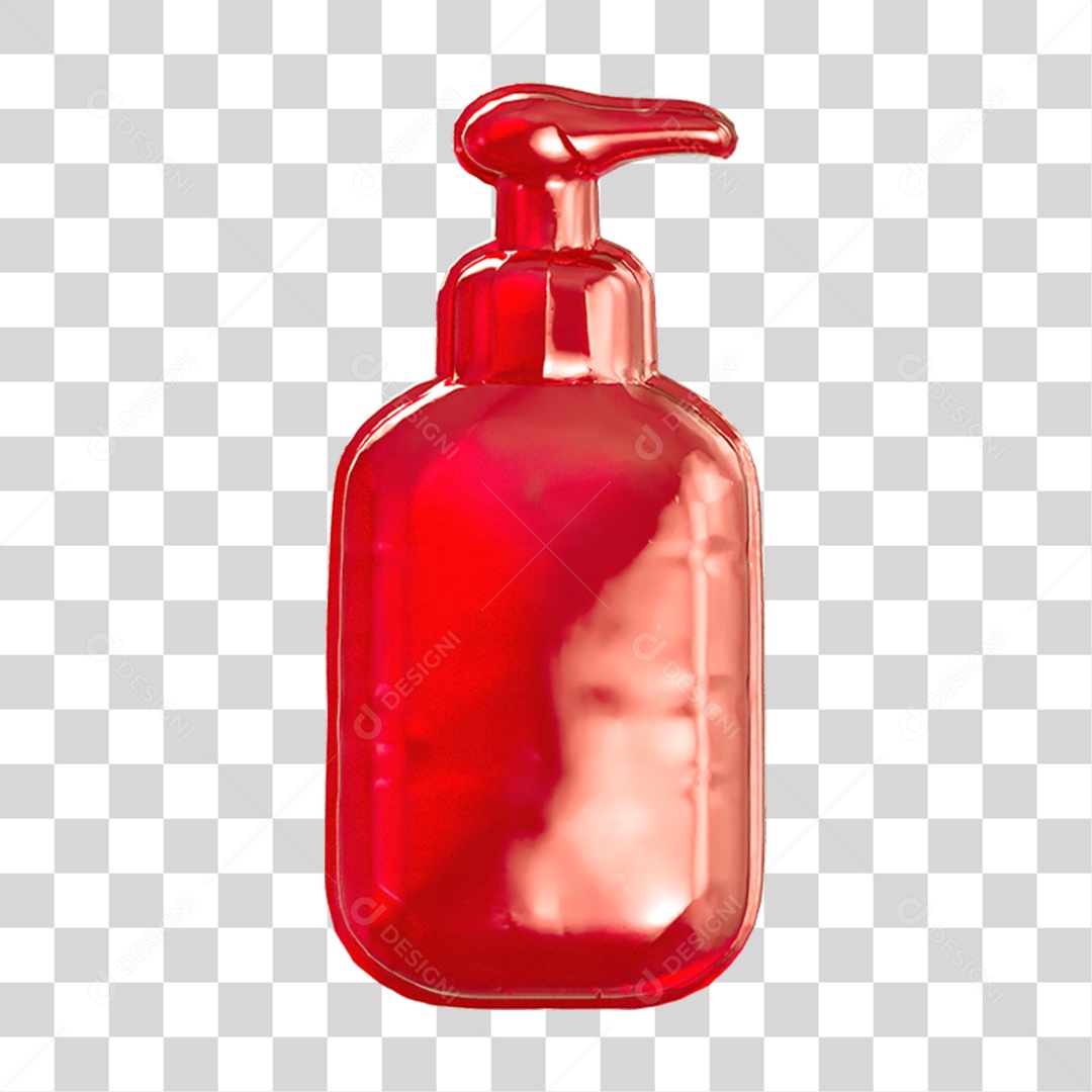 Ícone 3D Pote de Álcool em Gel PNG Transparente