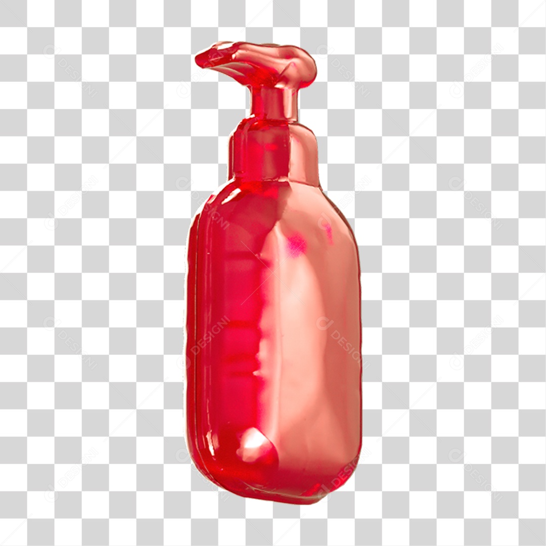 Ícone 3D Pote de Álcool em Gel PNG Transparente