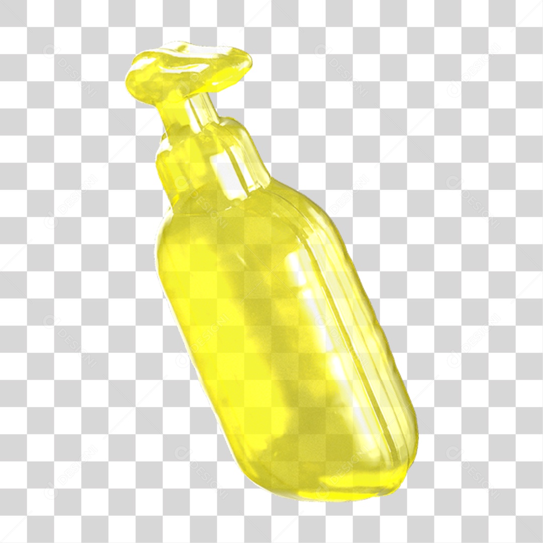 Ícone 3D Pote de Álcool em Gel PNG Transparente