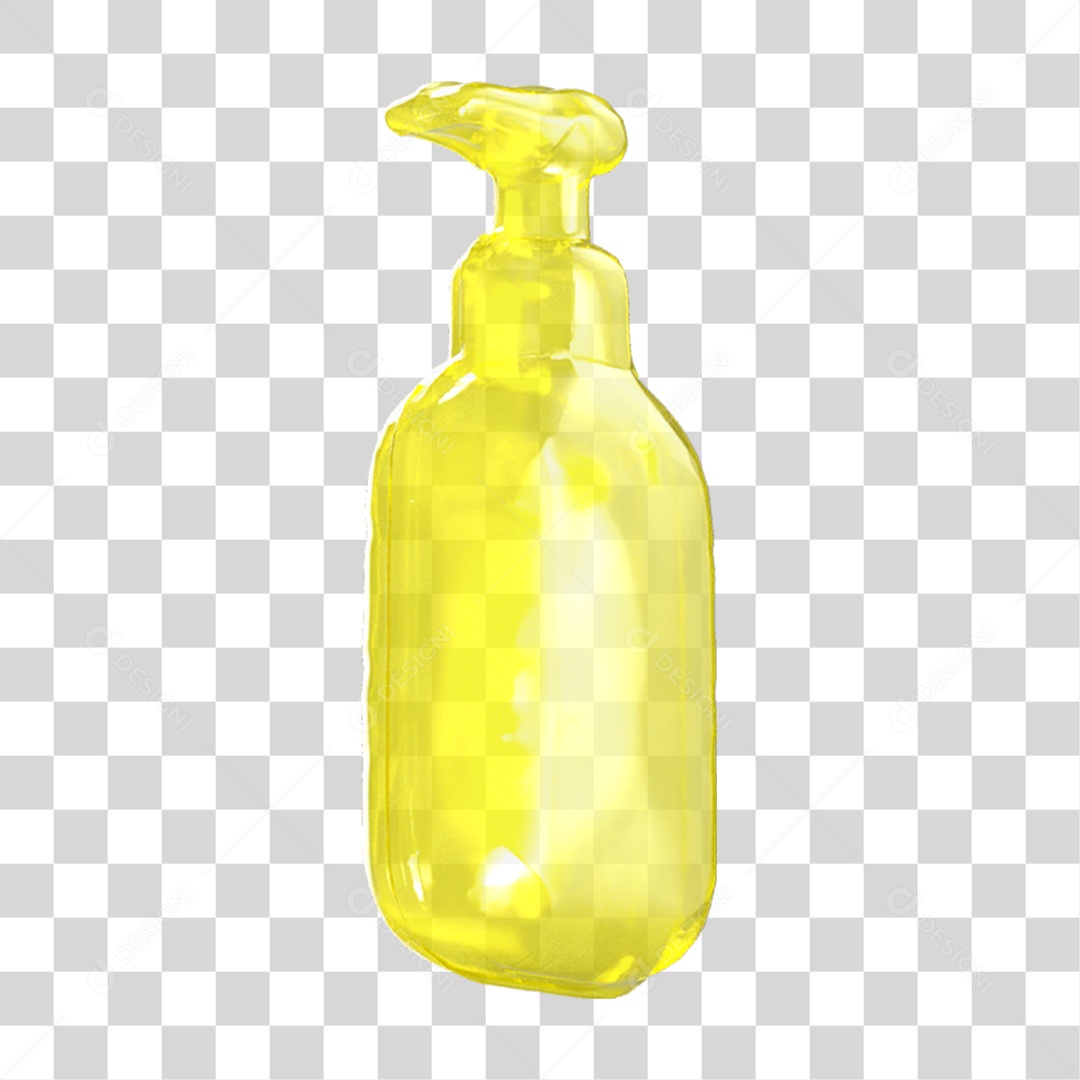 Ícone 3D Pote de Álcool em Gel PNG Transparente